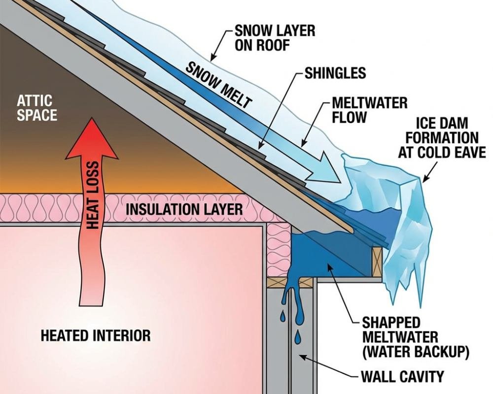 Ice Dam Diagram